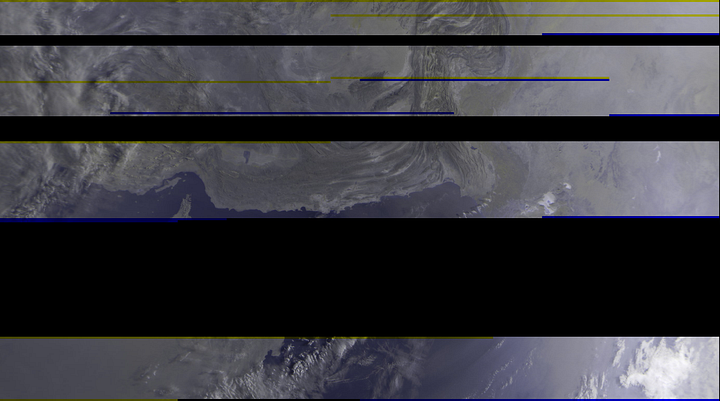 Sunrise of April 9th, 2022, METEOR-M2 at 30 deg el