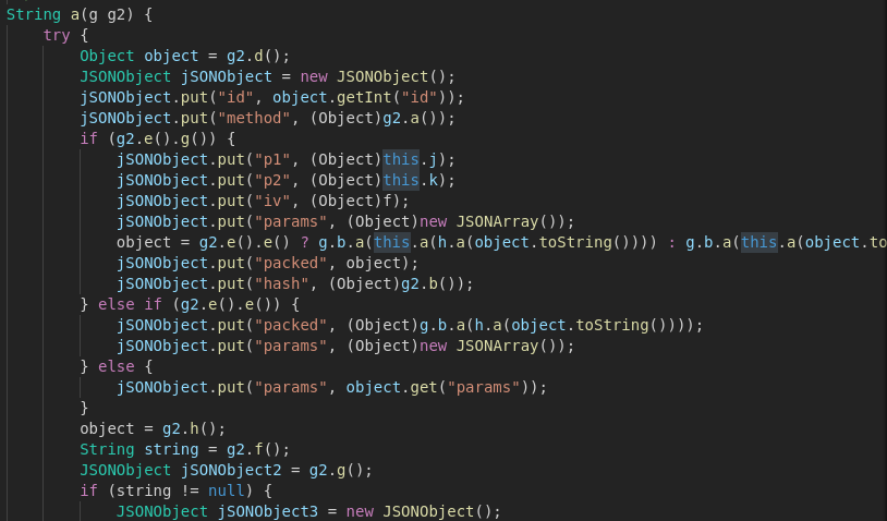 The section related to creating a request