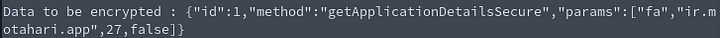 The original value of the packed parameter for the app details request